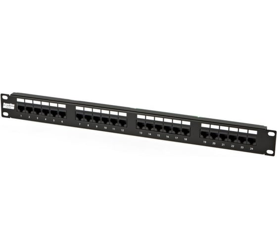 Патч-панель 19", 1U, 24 портов RJ-45, категория 5e, Dual IDC Hyperline PP2-19-24-8P8C-C5e-110D 24449