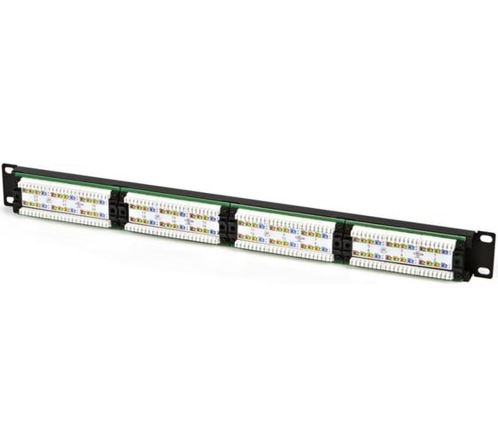 Патч-панель 19", 1U, 24 портов RJ-45, категория 5e, Dual IDC Hyperline PP2-19-24-8P8C-C5e-110D 24449
