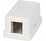 Корпус настенной розетки для установки одной вставки типа Keystone Jack Hyperline SBB1-1-WH 15415 1