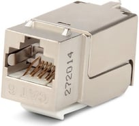 Вставка Keystone Jack RJ-45 8P8C, категория 6, экранированная, 110 IDC, заделка с помощью NE-TOOL, белая Hyperline KJNE-8P8C-C6-90-SH-F-WH 46369