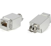 Вставка Keystone Jack RJ-45 8P8C, категория 6, экранированная, Dual IDC, белая Hyperline KJ2-8P8C-C6-90-SH-F-WH 373885