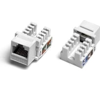Вставка Keystone Jack RJ-45 8P8C, категория 6, Dual IDC Hyperline KJ2-8P8C-C6-90-WH 373886