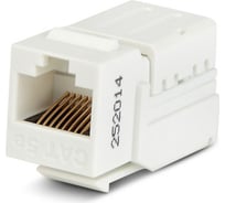 Вставка Keystone Jack RJ-45 8P8C, категория 5e, 110 IDC, заделка с помощью NE-TOOL Hyperline KJNE-8P8C-C5e-90-WH 46653