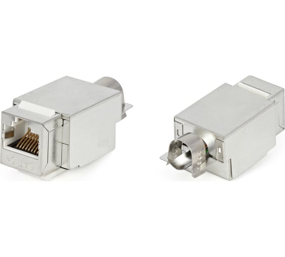 Вставка Keystone Jack RJ-45 8P8C, категория 5e, экранированная, Dual IDC Hyperline KJ2-8P8C-C5e-90-SH-F-WH 373884