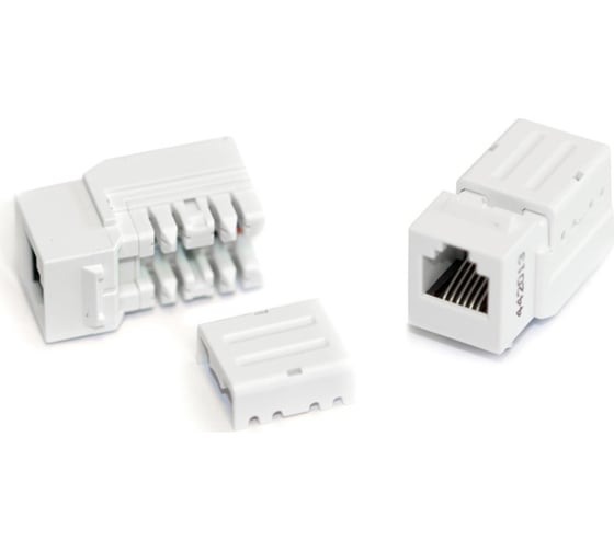Вставка Keystone Jack, RJ-12 6P6C заделка с помощью NE-TOOL Hyperline KJNE-6P6C-C2-90-WH 46832
