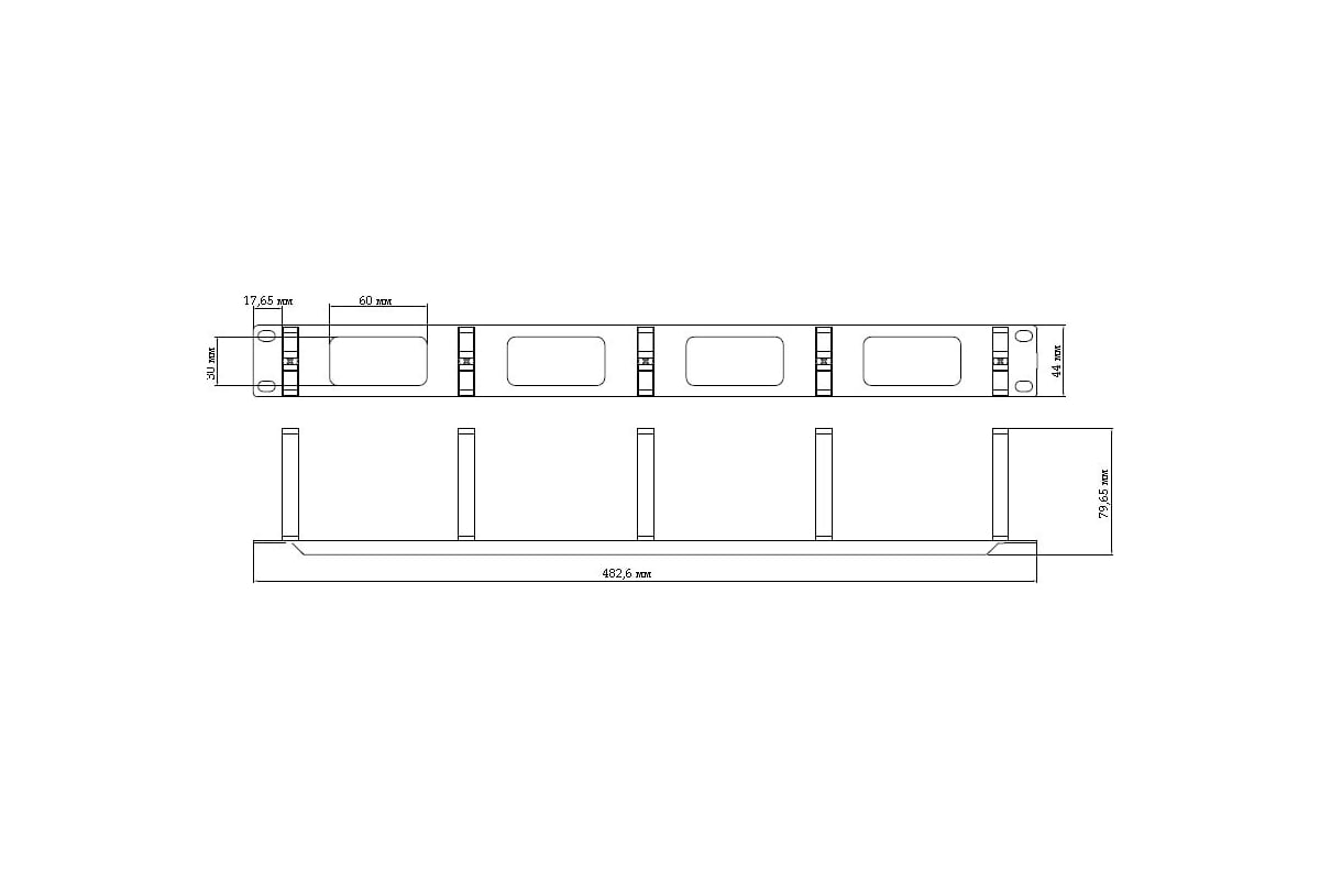 Органайзер кабельный Hyperline cm-1u-pl. Hyperline cm-1u-ml. Органайзер кабельный 19`` cm-1u-pl. Кабельный организатор с пластиковыми кольцами 70х44 мм, 19", 1u, см-1u-pl.