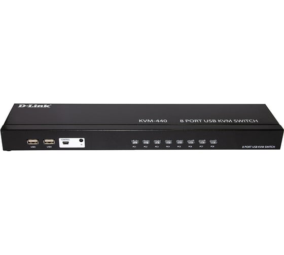 8-портовый kvm-переключатель d-link с портами vga и 4 портами usb KVM-440/C2A 1