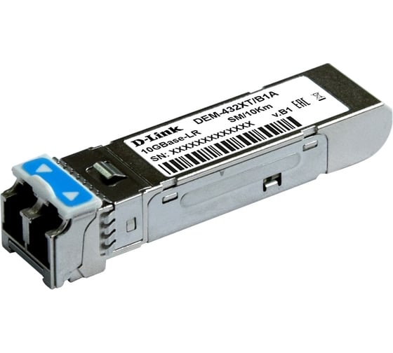 Proj трансивер sfp+ d-link с 1 портом 10gbase-lr для одномодового оптического кабеля (до 10 км) 432XT/B1A
