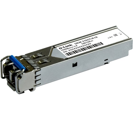 Sfp-трансивер d-link с 1 портом 1000base-lx для одномодового оптического кабеля (до 10 км) 310GT/A1A