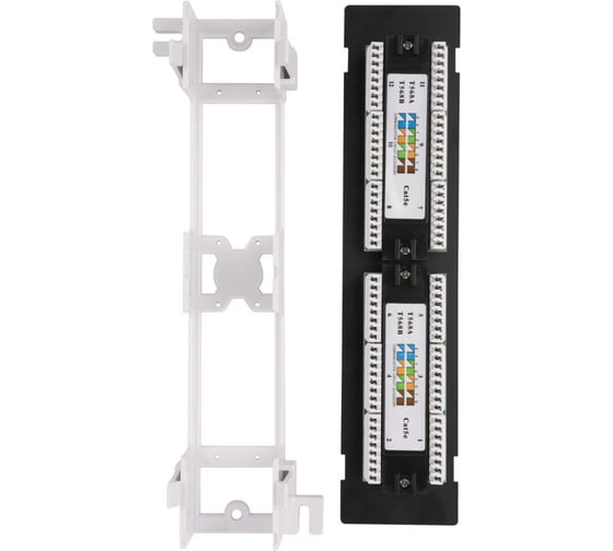 Настенная патч-панель WRline WR-PL-12-C5E-WL-D 12 портов RJ-45, категория 5е, с подставкой 505211