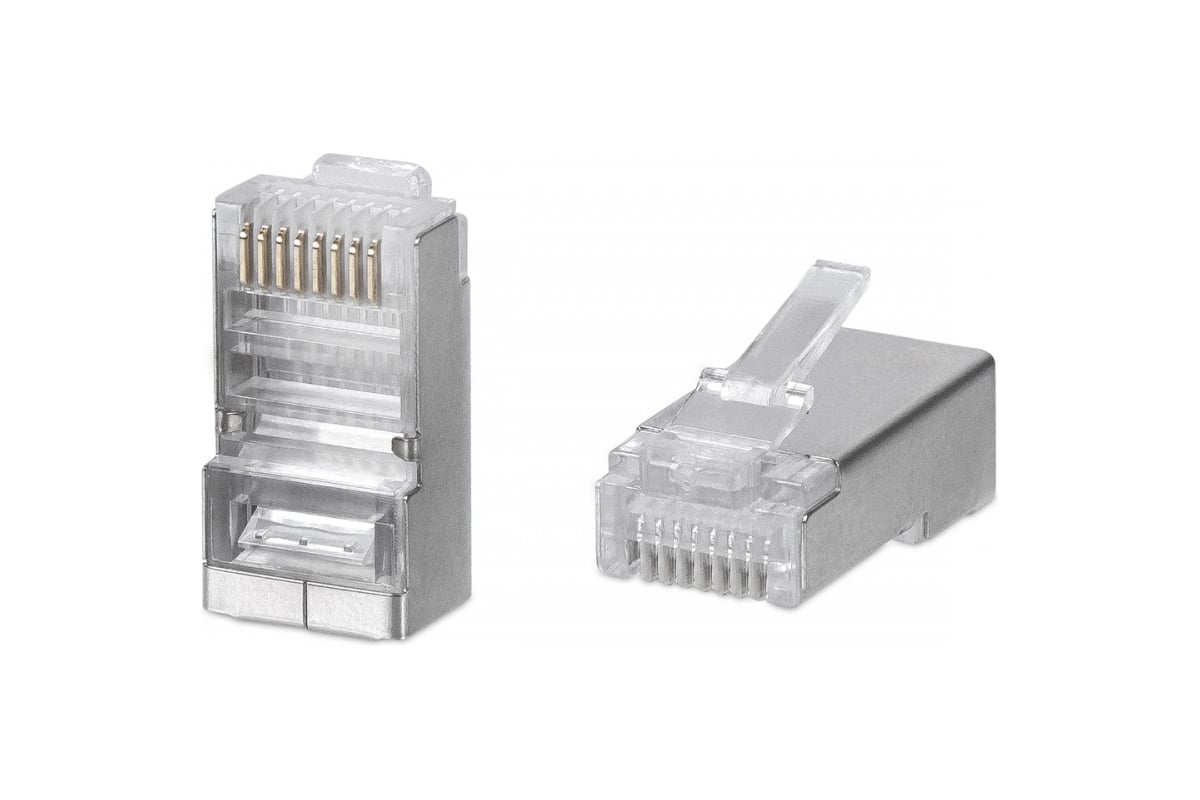 Коннектор RJ-45 под витую пару WR-8P8C-5E-SH кат. 5e экранир. универс. WRline 505229