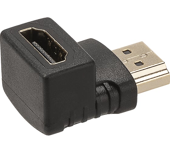 Переходник TDM ELECTRIC "АВП 4" штекер HDMI - гнездо HDMI угловой на 90 градусов, позолоченные контакты, SQ4040-0104