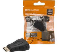 Переходник TDM ELECTRIC "АВП 2" штекер mini HDMI- гнездо HDMI, позолоченные контакты, SQ4040-0102