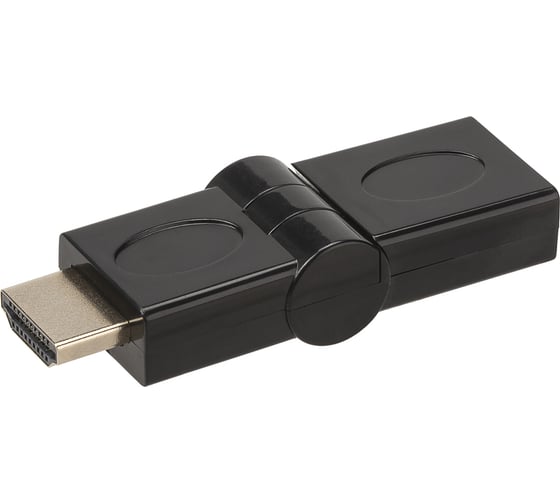 Переходник TDM ELECTRIC "АВП 5" штекер HDMI - гнездо HDMI поворотный на 180 градусов, позолоченные контакты, SQ4040-0105