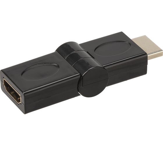 Переходник TDM ELECTRIC "АВП 5" штекер HDMI - гнездо HDMI поворотный на 180 градусов, позолоченные контакты, SQ4040-0105