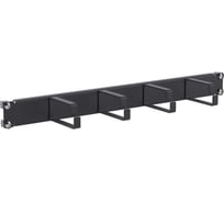 Кабельный органайзер DKC 4 кольца 1u для 19" it-корпусов, ral9005 R5PC191HEB