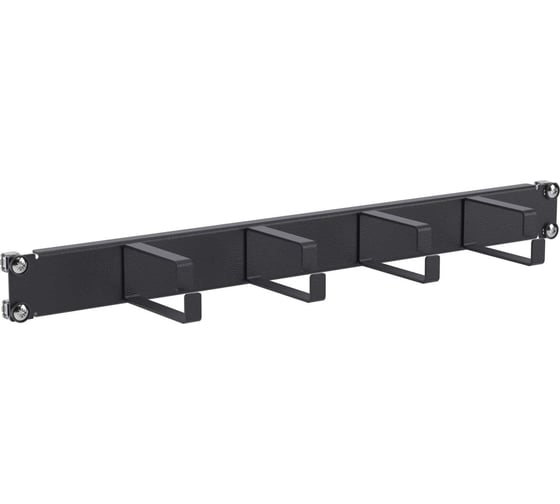 Кабельный органайзер DKC 4 кольца 1u для 19" it-корпусов, ral9005 R5PC191HEB