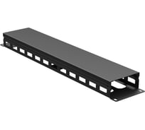 Кабельный органайзер с крышкой и отверстиями DKC 2u, глубина 40 мм, для 19" it-корпусов, ral9005 R5CPF1942HEB