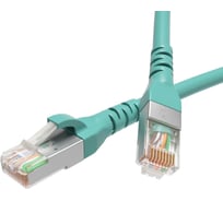 Патч-корд DKC экранированный cat6a s/ftp 4x2, lszh, бирюзовый, 1.5 м RN6ASF4515AQ