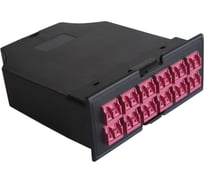 MPO кассета OM4 для модульной панели LAN-FRM-PP-STP/1U LANMASTER 24xLC, тип B, низкие потери, черная LAN-FRM-IN-2MB-24LC/OM4