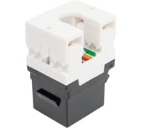 Модуль keystone DKC rj45 cat6 неэкранированный(utp), 180 градусов, черный(форм-фактор a10) RNK6U180BK 26894936