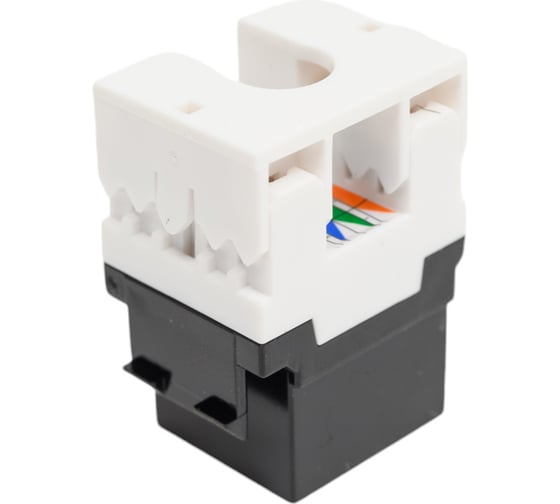 Модуль keystone DKC rj45 cat6 неэкранированный(utp), 180 градусов, черный(форм-фактор a10) RNK6U180BK