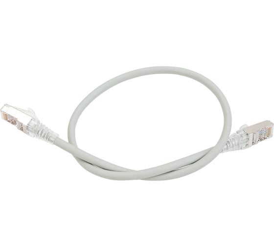 Патч-корд WRline WR-PC-RJ45-FTP-5E-0.5-GY F/UTP, категория 5е, 2xRJ45, экранированный, серый, LSZH, 0.5м 520163