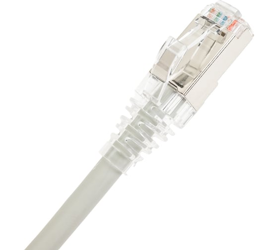 Патч-корд WRline WR-PC-RJ45-FTP-5E-0.5-GY F/UTP, категория 5е, 2xRJ45, экранированный, серый, LSZH, 0.5м 520163