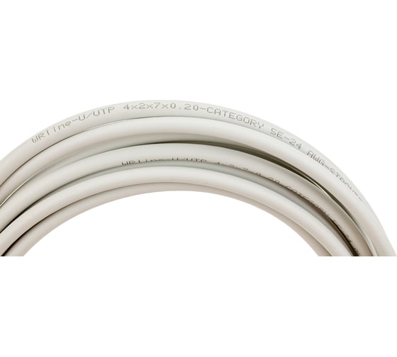 Патч-корд WRline WR-PC-RJ45-UTP-5E-5-GY U/UTP, категория 5е, 2xRJ45, неэкранированный, серый, LSZH, 5м 520159
