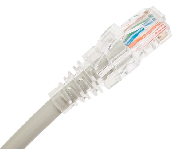 Патч-корд WRline WR-PC-RJ45-UTP-5E-5-GY U/UTP, категория 5е, 2xRJ45, неэкранированный, серый, LSZH, 5м 520159