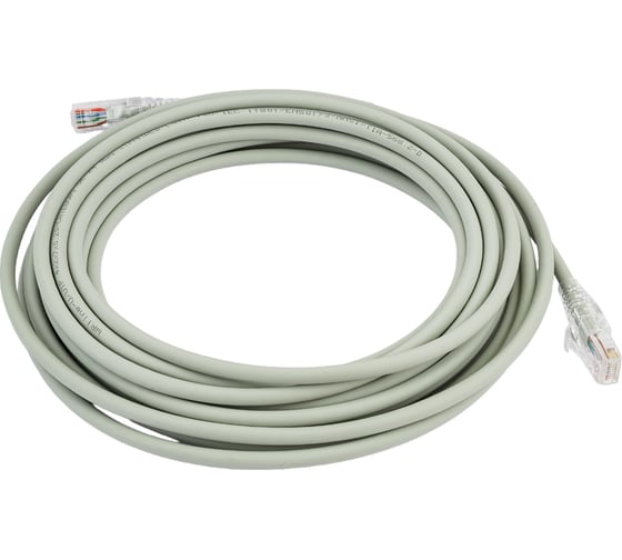 Патч-корд WRline WR-PC-RJ45-UTP-5E-7-GY U/UTP, категория 5е, 2xRJ45, неэкранированный, серый, LSZH, 7м 520160