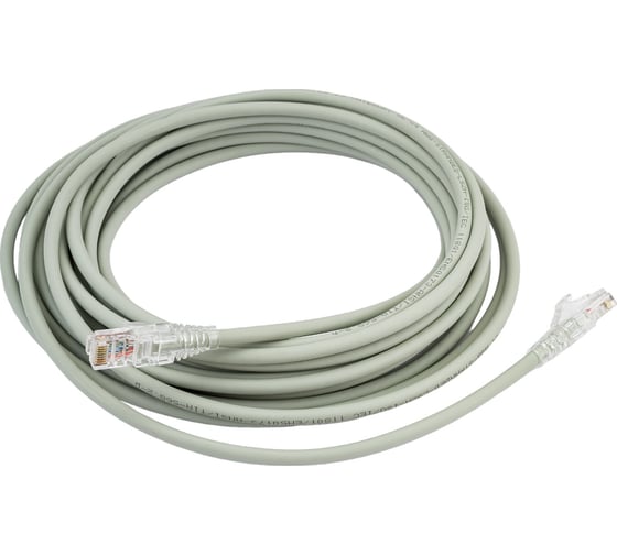 Патч-корд WRline WR-PC-RJ45-UTP-5E-7-GY U/UTP, категория 5е, 2xRJ45, неэкранированный, серый, LSZH, 7м 520160