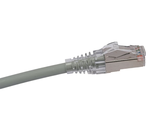 Патч-корд WRline WR-PC-RJ45-FTP-5E-1.5-GY F/UTP, категория 5е, 2xRJ45, экранированный, серый, LSZH, 1.5м 520165