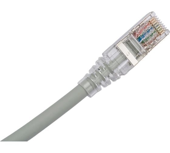 Патч-корд WRline WR-PC-RJ45-FTP-5E-1.5-GY F/UTP, категория 5е, 2xRJ45, экранированный, серый, LSZH, 1.5м 520165