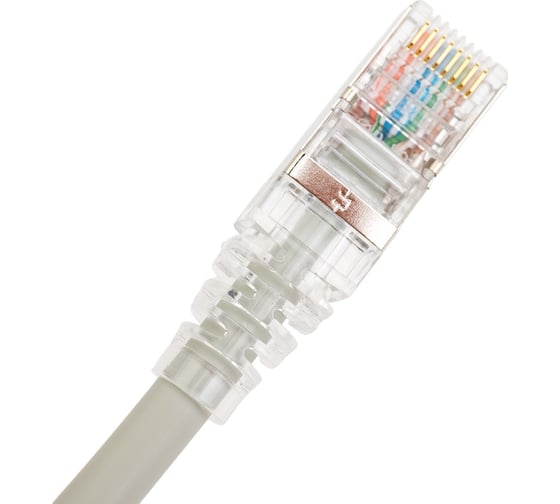 Патч-корд WRline WR-PC-RJ45-FTP-5E-2-GY F/UTP, категория 5е, 2xRJ45, экранированный, серый, LSZH, 2м 520166