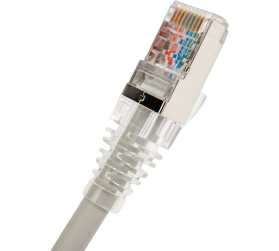 Патч-корд WRline WR-PC-RJ45-FTP-5E-5-GY F/UTP, категория 5е, 2xRJ45, экранированный, серый, LSZH, 5м 520168