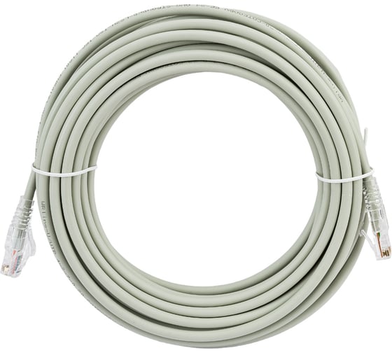 Патч-корд WRline WR-PC-RJ45-UTP-5E-10-GY U/UTP, категория 5е, 2xRJ45, неэкранированный, серый, LSZH, 10м 520161