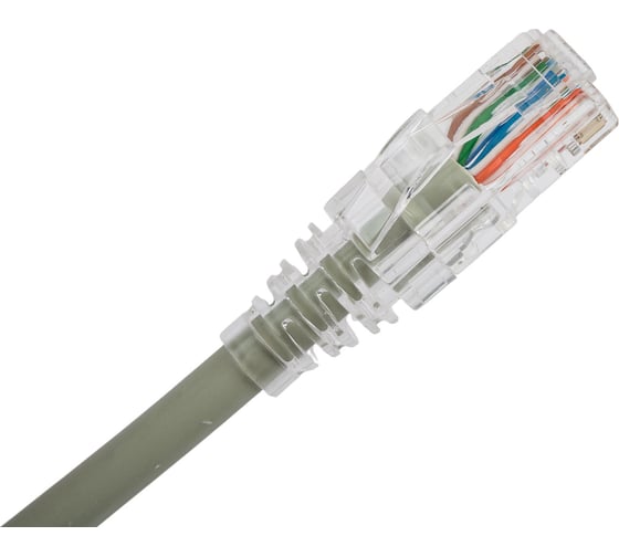 Патч-корд WRline WR-PC-RJ45-UTP-5E-10-GY U/UTP, категория 5е, 2xRJ45, неэкранированный, серый, LSZH, 10м 520161