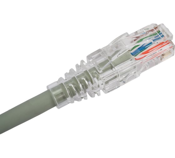 Патч-корд WRline WR-PC-RJ45-UTP-5E-0.5-GY U/UTP, категория 5е, 2xRJ45, неэкранированный, серый, LSZH, 0.5м 520154