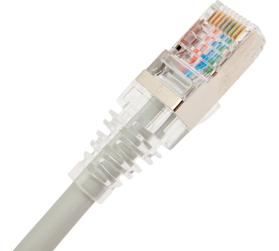 Патч-корд WRline WR-PC-RJ45-FTP-5E-7-GY F/UTP, категория 5е, 2xRJ45, экранированный, серый, LSZH, 7м 520169
