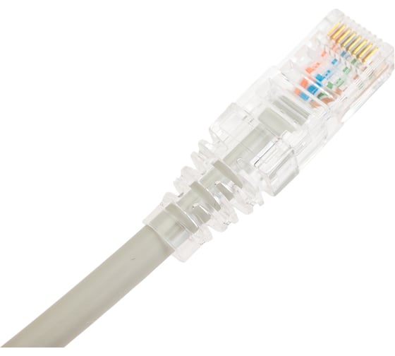 Патч-корд WRline WR-PC-RJ45-UTP-5E-2-GY U/UTP, категория 5е, 2xRJ45, неэкранированный, серый, LSZH, 2м 520157