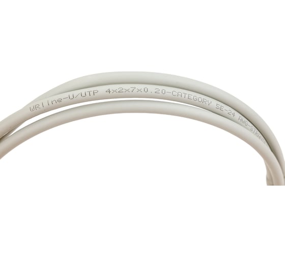 Патч-корд WRline WR-PC-RJ45-UTP-5E-1.5-GY U/UTP, категория 5е, 2xRJ45, неэкранированный, серый, LSZH, 1.5м 520156