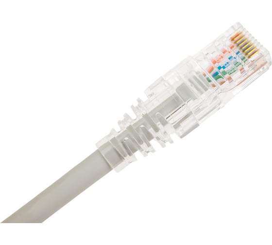 Патч-корд WRline WR-PC-RJ45-UTP-5E-3-GY U/UTP, категория 5е, 2xRJ45, неэкранированный, серый, LSZH, 3м 520158