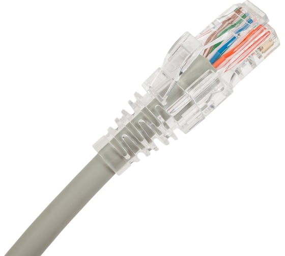 Патч-корд WRline WR-PC-RJ45-UTP-5E-1-GY U/UTP, категория 5е, 2xRJ45, неэкранированный, серый, LSZH, 1м 520155