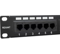 Патч-панель REXANT 19", 1U, 24 порта, UTP, RJ-45, CAT 5e 04-0021 15640322