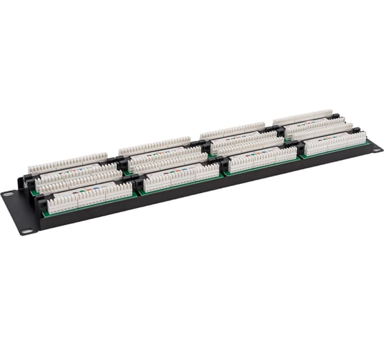 Коммутационная панель 19", 2U, 48 портов, UTP, RJ-45, CAT 5e REXANT 04-0022
