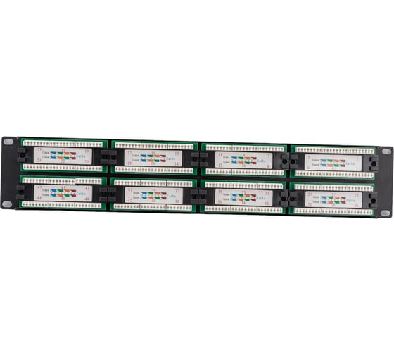 Коммутационная панель 19", 2U, 48 портов, UTP, RJ-45, CAT 5e REXANT 04-0022