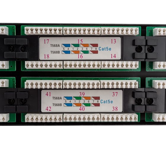 Коммутационная панель 19", 2U, 48 портов, UTP, RJ-45, CAT 5e REXANT 04-0022