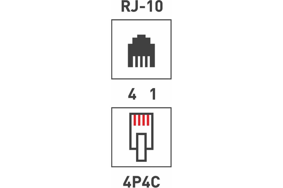 Разъем телефонный 4p4c