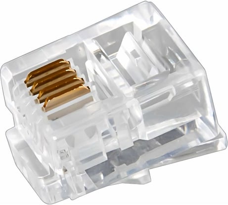 Телефонный разъем REXANT UTP, RJ-14 (6P4C), CAT 3 05-1012